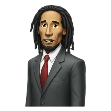 Bob marley as a Wall Street CEO sticker