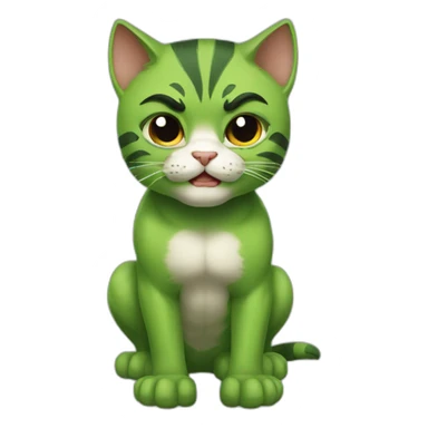 A hulk cat sticker