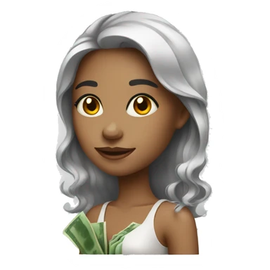 Pretty Girl with Money sticker