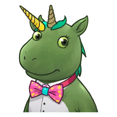 unicorn begging sticker