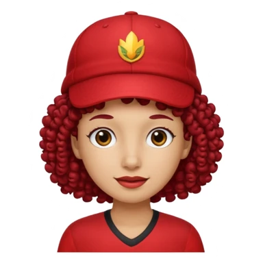 red curly black rabbit with jersey and hat sticker