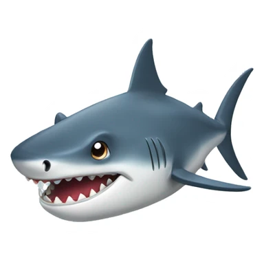 Tiburón con una corona sticker