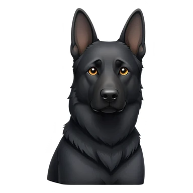 Black German shepherd sticker