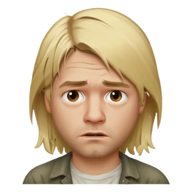 kurt cobain face sticker