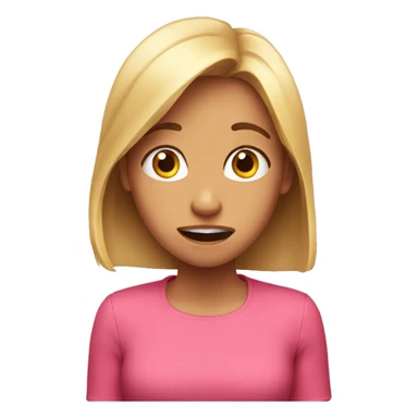 The girl is surprised sticker