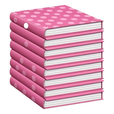 pink and brown polka dot files pile sticker