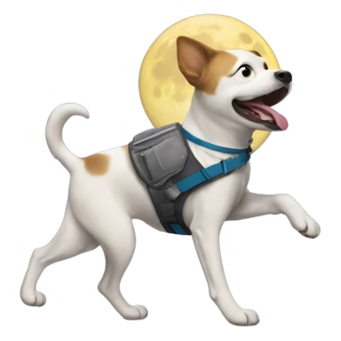 Dog doing the moon walk sticker