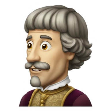 man with an ugly protruding Habsburg jaw sticker