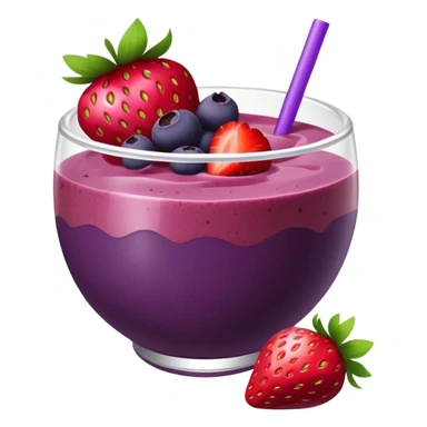 Açaí bowl with strawberries  sticker