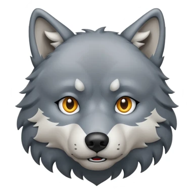 un lobo con frio sticker