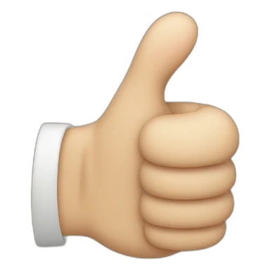 thumbs up but with a crooked thumb which ends up horizontal sticker