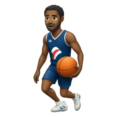 afl player playing basketball sticker