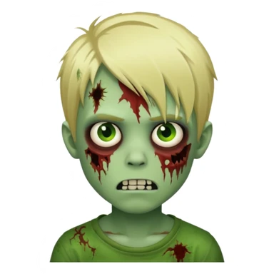 boy-zombie-with-blonde-emo-hair-and-green-skin sticker