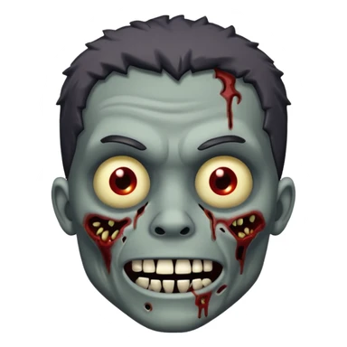 make a black man zombie with a sarcastic smile  sticker