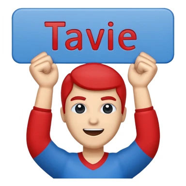 cheering sign in blue (#00A3E0) and red (#F9423A) sticker