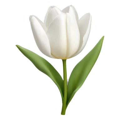 White Tulipan ￼ sticker