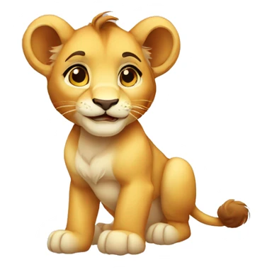 cute female lion cub sticker