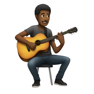 Man playing guitar  sticker