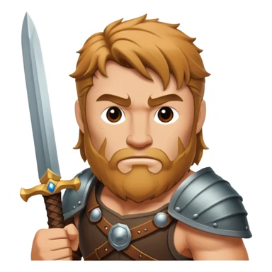 Beowulf Norse warrior hero with sword sticker