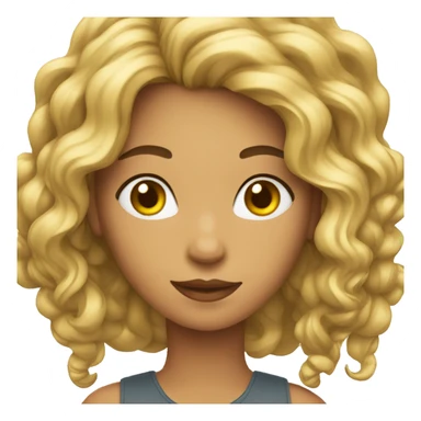 mulher cabelo cacheado sticker