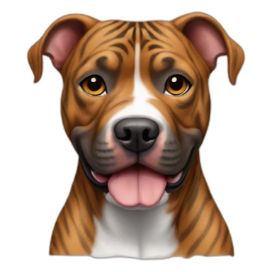 pitbull terrier brindle tiger stripes sticker