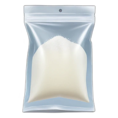 small transparent ziplock bag, with some white powder sticker