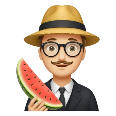 Un humain homme avec un chapeau melon et des sunglasse et une baguette magique sticker