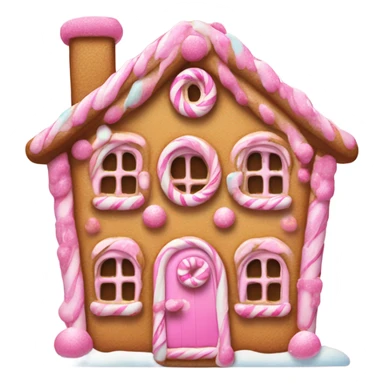 A pink gingerbread house sticker