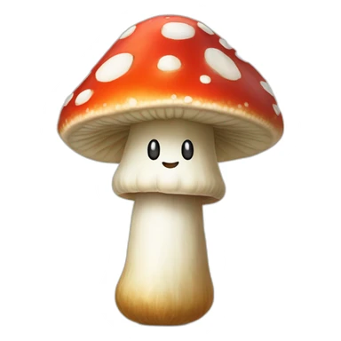 Amanita muscaria with happy face sticker