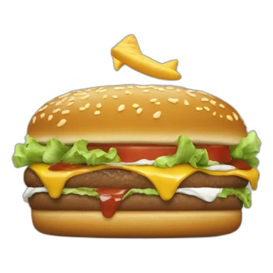 Une air force 1 qui mange un burger sticker