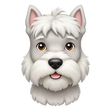 White schnauzer  sticker
