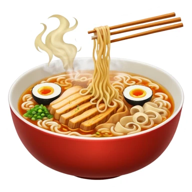 smoking hot ramen, smoking coming through it sticker