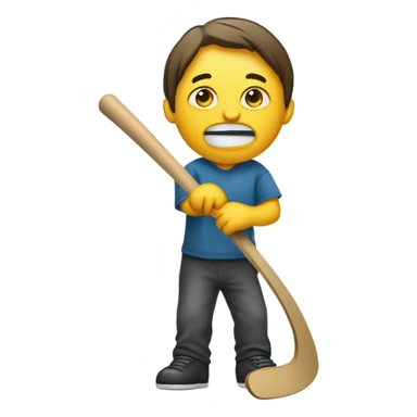 hockey stick eater sticker