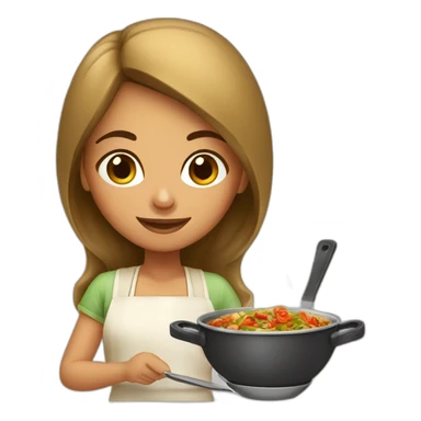 brazilian girl cooking persian food sticker