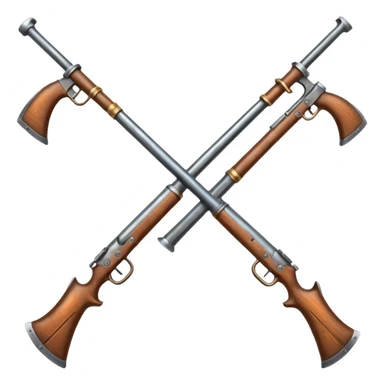 create an emoji similar to the crossed swords emoji, but instead of swords use muskets, recreating the infantry simbol but as an emoji sticker