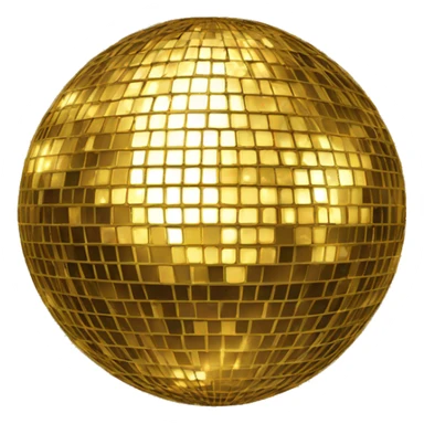 gold disco ball sticker