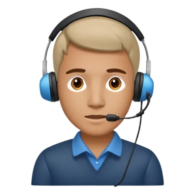 call center man sticker