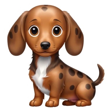 Brown dapple dachshund  sticker