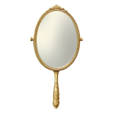 Fancy vintage handheld mirror sticker