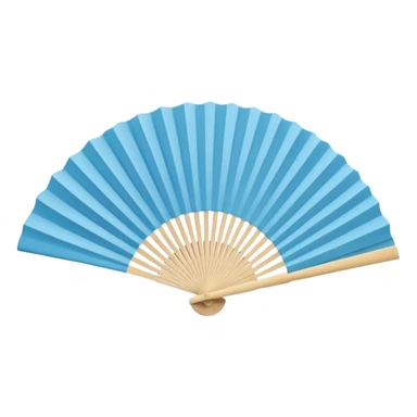 paper hand fan sticker