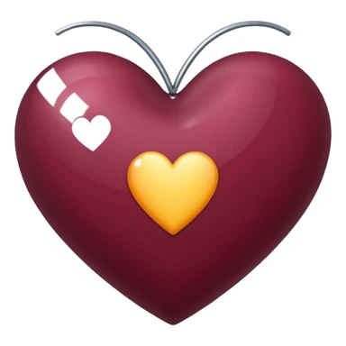 Corazón de color vinotinto, para el teclado sticker