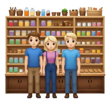 2 grown characters + small shop sticker