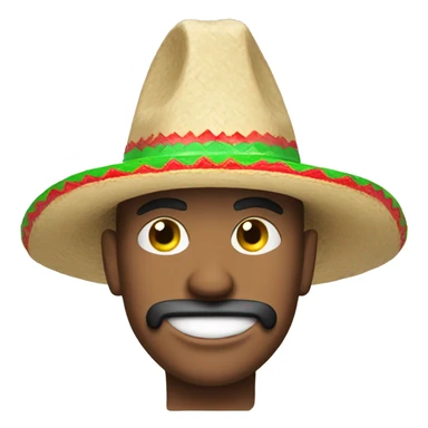 Guy with mexican sombrero sticker