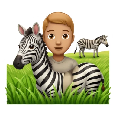 Un zebre avec un humain  sticker
