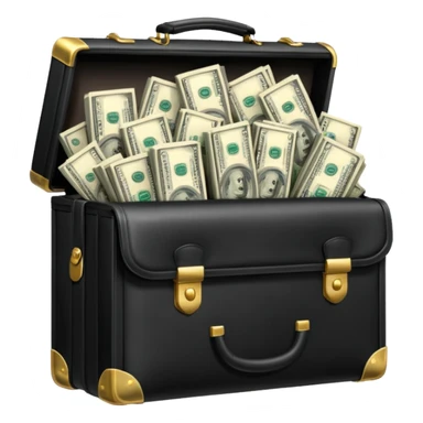 деньги торчащие из портфеля sticker