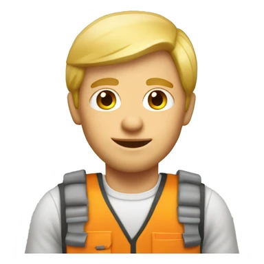 Blonde man carpenter sticker