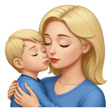 Mulher beijando testa do filho  sticker