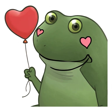 Balloon hearts sticker