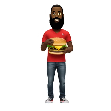 James harden mange un hamburger  sticker