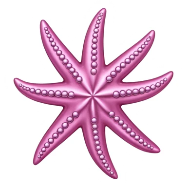 pink metallic sea star shaped hair clip sticker